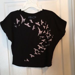Women’s black drop shoulder Tee